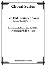 Two Old Fashioned Songs TTBB choral sheet music cover